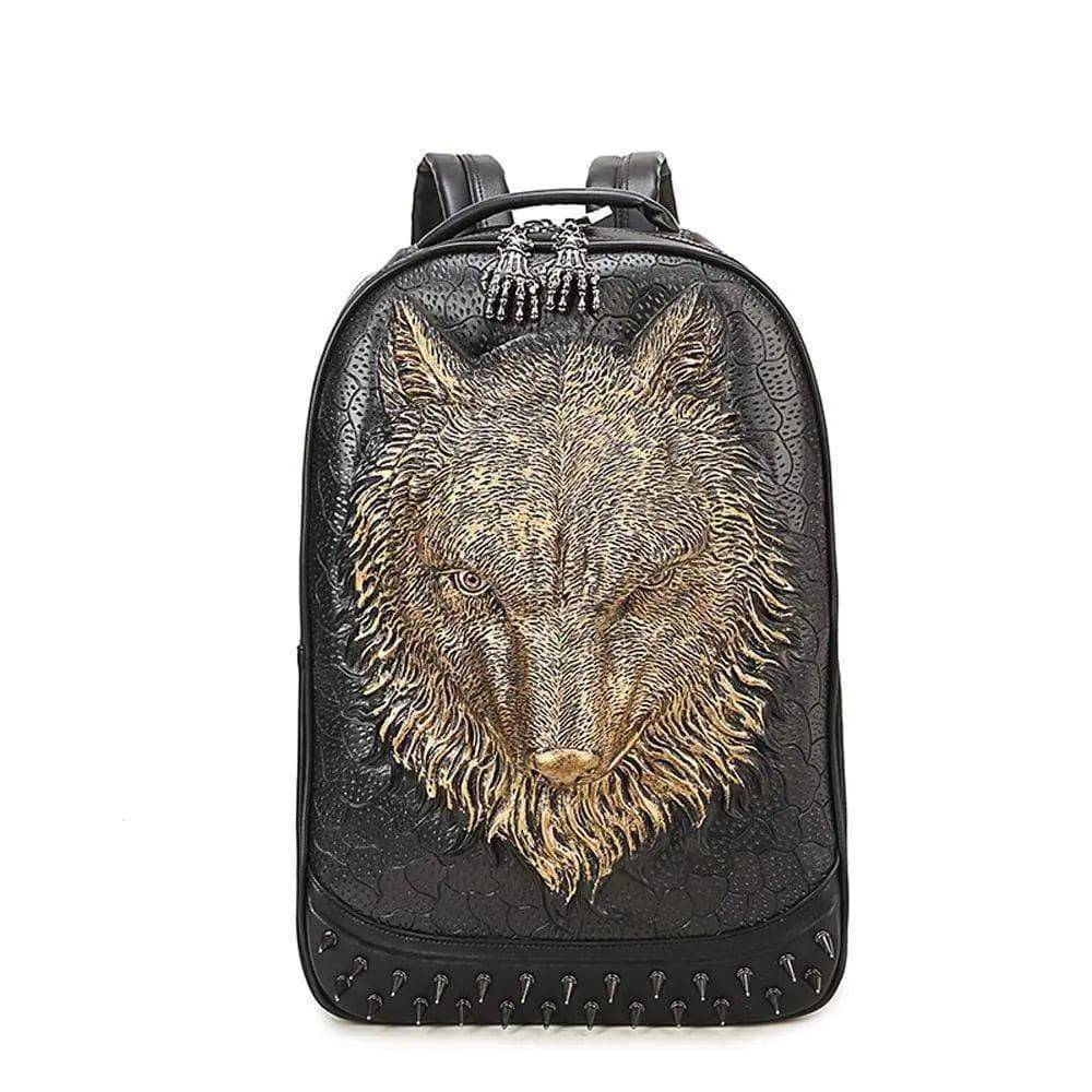 3D Backpack,3D Wolf Face Modeling backpack Without Hat-3