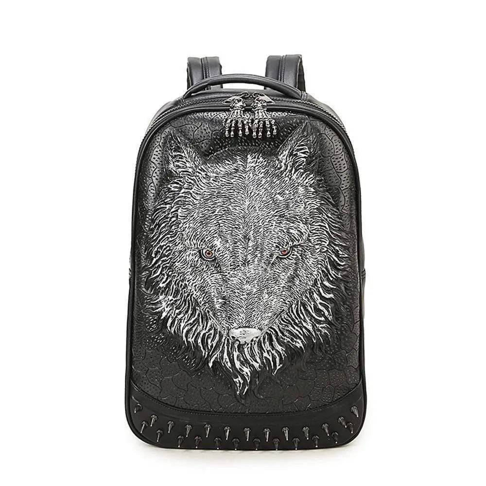 3D Backpack,3D Wolf Face Modeling backpack Without Hat-5