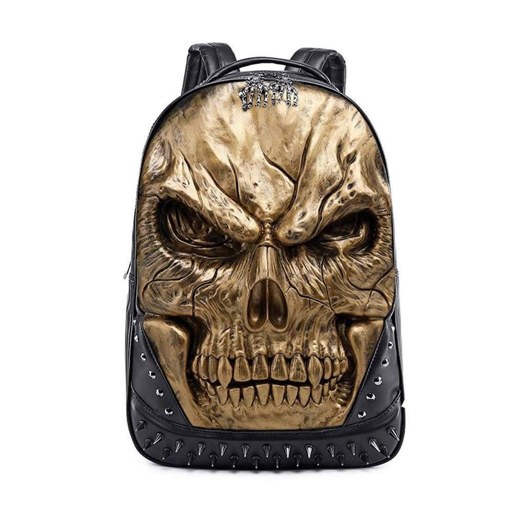 3D Backpack Large Skull Face Backpack, Rivet Rucksack ,Leisure Backpack Bags-1