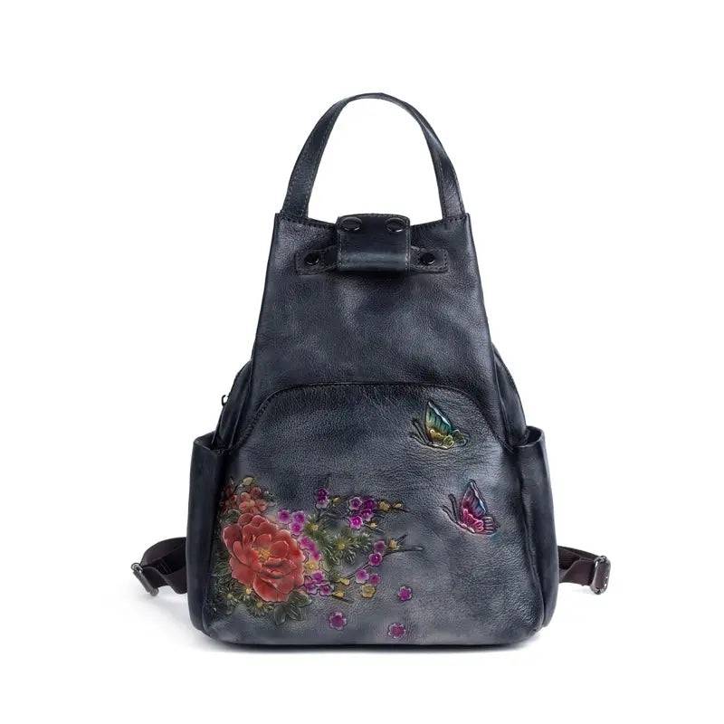 Rossie Viren Vintage Leather Backpack, Leather Rucksack, Womens Backpack, Gift for her-2