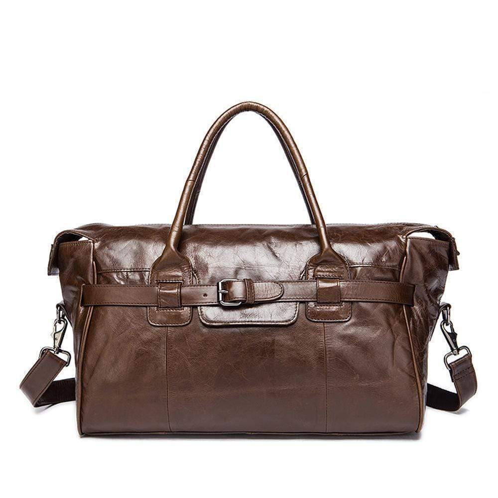 Rossie Viren Leather Duffle Travel Bag-3