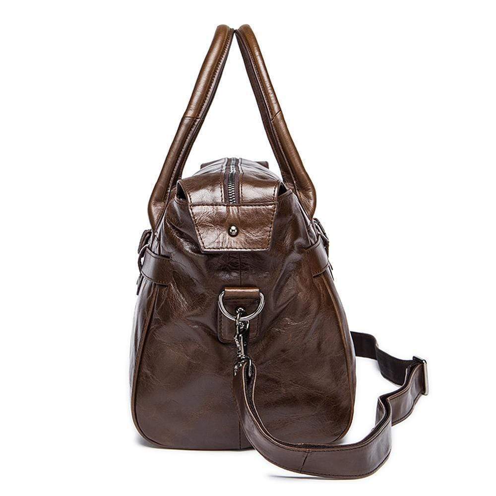 Rossie Viren Leather Duffle Travel Bag-2