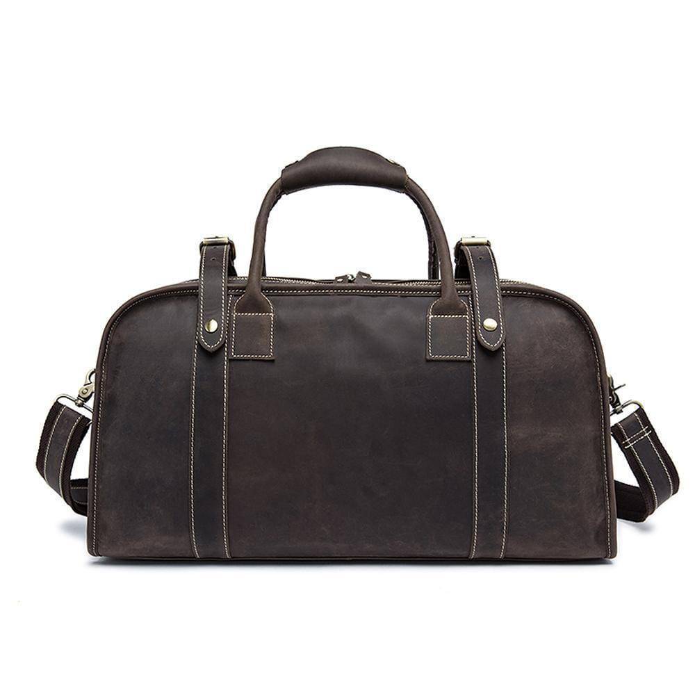 Rossie Viren Men's Large Capacity Leather Travel Bag-0