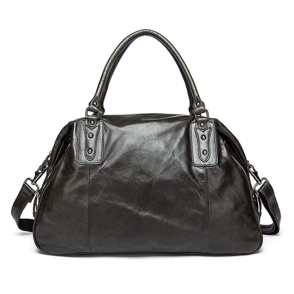 Rossie Viren Vintage Leather Large Travel Carry-All - Unisex Weekender Duffel Shoulder Bag-1