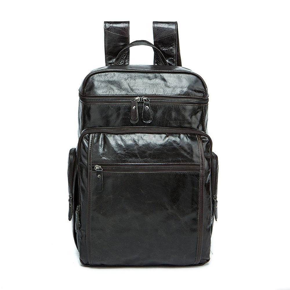 Rossie Viren Vintage Leather Large Volume Backpack,Rucksack,Knapsack For Men-0