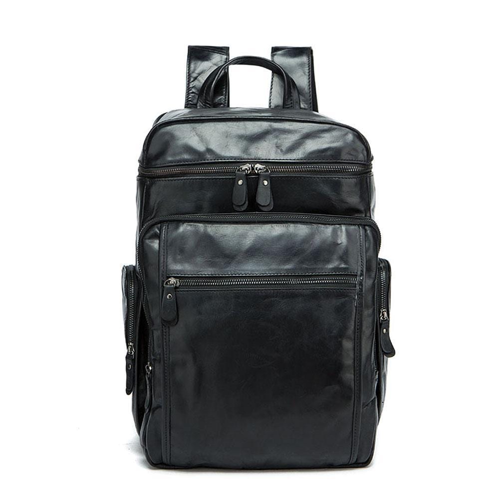 Rossie Viren Vintage Leather Large Volume Backpack,Rucksack,Knapsack For Men-1