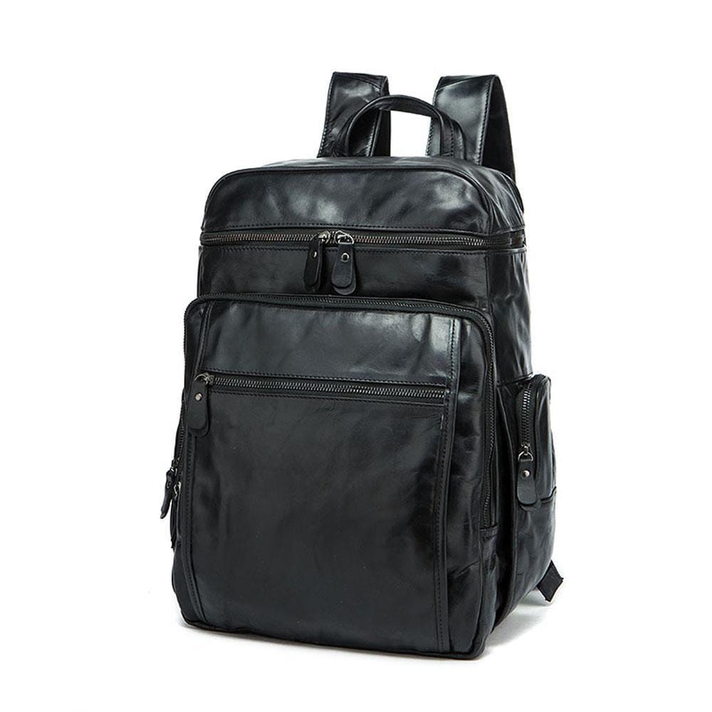 Rossie Viren Vintage Leather Large Volume Backpack,Rucksack,Knapsack For Men-3