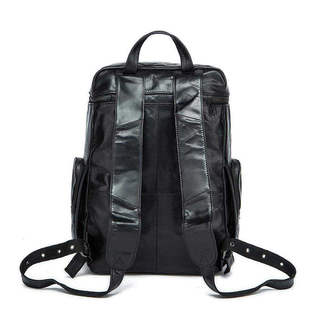 Rossie Viren Vintage Leather Large Volume Backpack,Rucksack,Knapsack For Men-4