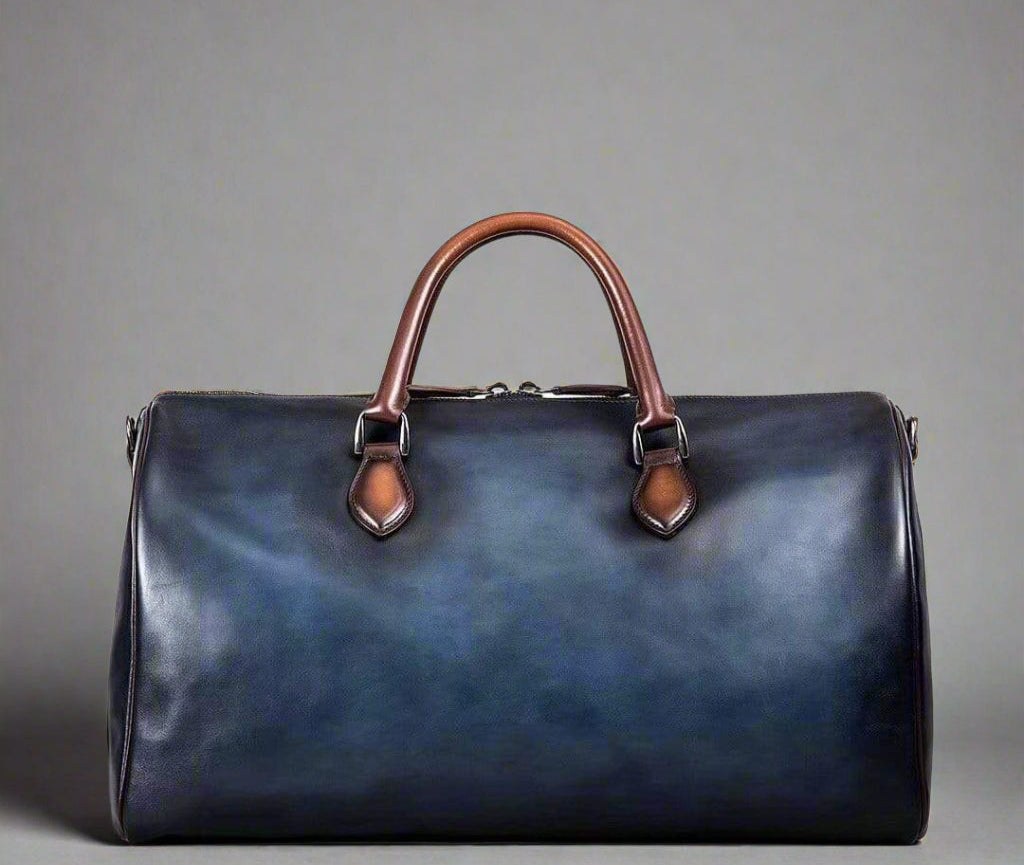 Vintage Leather Large Boston Duffle Bag, Leather Overnight Bag, Gym Bags,-4